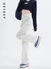 Women's Jeans UETEEY Beige High Waisted Wide Leg Baggy Pants Streetwear Trousers Y2k Fashion 2024 Vintage Loose Denim Mom