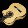 Gitarr högkvalitativ klassisk gitarr 39 tum flammönn Cutway Classical Guitar med Radian Corner Spruce Solid Wood Top med EQ Guitar