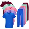 Vêtements médicaux blancs Médecin Infirmière Uniforme Gommages chirurgicaux Ensemble Vêtements de travail cliniques Dentiste Salopette Beauté Sal Workwear Vet Suit X9Yv #