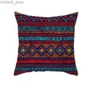 Kudde 45*45 cm Tribal Striped Indian Totem Case Living Room SOFA Office Chair Lumbal Cushion Cover Home Decoration Y240401