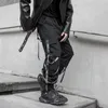 Calças masculinas emo legal preto joggers calças de carga para homens jogging japonês streetwear hip hop hippie techwear gótico alt roupas gota d dh2xa