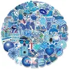 10/30/50PCS Blue Mix And Match Graffiti Waterproof Stickers Creative Trend Personality Decals Refrigerator HelmetGuitarWholesale