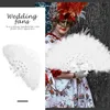 Decorative Figurines Fan Delicate Fans Exquisite Wedding Unique Wall Decorations Vintage Hand Bridesmaid Bouquets For