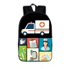 Bags enfermeira preta com mochila coroa para adolescentes garotas bolsas escolares afro mulheres canvas de viagem sacudida estudante bagpack infantil bookbag