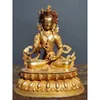 Statuette decorative 12'' Bronzo Dorato Casa Feng Shui Tempio Buddismo Statua di Buddha Vajrasattva