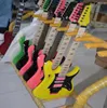 NEW JEM 7V Green Electric Guitar Yellow Pink Black HSH Pickups Tremolo Bridge Electric Guitars Pyramid inlay black hardware2886759