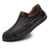 Dabbqis Lefu Casual Leather, Chaussures de conduite légères One Step, Hommes