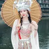 Starożytne chińskie kostium cosplay kobiety 3-częściowy set Lady Stage Hanfu Dr Chinese Natial Ubrania Chińskie taniec ludowy Dr set U713#