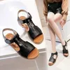 Casual Shoes Zipper Design Fashion Women's Sandals 2024 Summer Solid Color Simple Low Heel Classic Round Toe Ladies Sandal