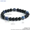 Strand MHS.SUN Handgemachtes rundes Armband aus Naturstein, elastisch, Familie, Gesundheit, Energie, Schmuck, Charm, Tochter/Sohn/Vater, Geburtstagsgeschenk