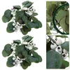 Dekorativa blommor 2 PCS Candlestick Garland sovrum dekoration eukalyptus kransar ringar dekorera växter konstgjorda siden blommor mittstycken