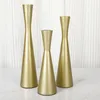 Mum Tutucular 3pcs Demir Metal Vintage Konik Şamdan Tutucu Düğün Yemek Partisi Ev Masası Dekoratif Stand için Set