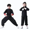 Barn Kung Fu Uniform Traditial Chinese Clothing for Boys Girls Wushu Costume Top Pants Suit Set Tai Chi Folk Stage Outfit F6SJ#