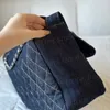 Дизайнерские сумки на ремне, женская винтажная сумка через плечо большой вместимости, джинсовая сумка для покупок 42x34 см 26669