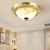 천장 조명 중국어 스타일 모든 구리 대리석 램프 현대 간단한 빌라 거실 침실 복도
