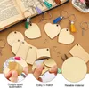 Keychains Charms Wooden Ornament Blanks Kit With Circles Keychain Colorful Tassels Key Chain Rings Jump For DIY Handmade Gift