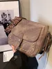 Maillard Autumn/Winter Bags Women's 2023 New Retro Wide Shoulder Strap Rivet Shoulder Bag Work Crossbody Bag Sadel Bag O042#