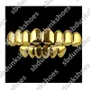 Moda atacado hip hop festa jóias grills superior inferior chapeamento de ouro dentes pretos grillz para homens mulheres