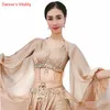 Belly Dance Performance Dr Senior Satin Bra+LG Spódnica 2PCS dla kobiet Belldance Costume Costume Oriental Zużycie