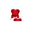 Ghirlande Di Fiori Decorativi Adorabile Grande Orso Di Fiori Di Rosa Rossa Con Ornamenti Di Cuore Regali Per San Valentino Regalo Di Moglie Per Donne 25 Cm 8 Col Dhmmq