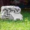 Decorações de jardim modelagem micro paisagem decoração artesanato imitação de pêlos de animais estátuas de gramado ao ar livre