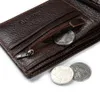 Gubintu Véritable Cuir Hommes Portefeuilles Coin Poche Zipper Véritable Portefeuille En Cuir Pour Hommes Avec Coin De Haute Qualité Mâle Bourse Aigle cartera u3il #