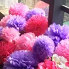 Quente 23 cores 4 polegadas (10 cm) POPELO DE POMES POM POM POM PODOS OS BALLES DE FLORES ROSE BALLS GARLEAS DE CASAMENTO DOBRIL