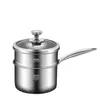 Soup Pot Milk Pot 316 Stainless Steel Pot Non Stick Pots Uncoated Milk Pan for Baby Perfect for Cooking Noodles Milk Steamer 240327