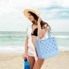 dodatkowe duże torby torby plażowe letni koszyk na plaży Kobiet piknikowa torba do dziury wodoodpornej torebki torebka ramię na ramię 550a#