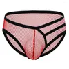 Sous-pants pour hommes Mesh Mesh Voir à travers des hommes transparents Sexy Penis Souch Big Shorts sous-vêtements Gay Male Slip Jockstraps PAUTES