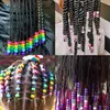 1003Pcs/Bag Hair Beads Kits for Lovely Kids Hair Acrylic Rainbow Beads Elastic Rubber Bands for Braiding Hair Accessories