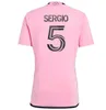 24/25 Messis Miami Suarez Soccer Jerseys Inters Kids Kit 2023 2024 Tredje hem borta fotbollsskjorta kvinnor Intermiami Player Martinez Sergio Luis Plus Size S-4XL