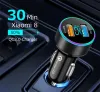 Auto Ladegerät 12V Voltmeter Zigarette LED LED -Sockel 5V 2.4A Dual USB QC 3.0 Schnelles Laden im Auto für iPhone Xiaomi Redmi