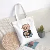 Leuke Tote Bag Stray Kids SKZOO Kpop Linnen Stof Schouder Shopper Tassen voor Vrouwen Eco Opvouwbare Herbruikbare Winkeltassen Nieuwe Stijl O6Kz #