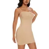 Shapers femininos sem costura shapewear desliza para sob vestidos mulheres verão vestido suave corpo shaper barriga controle deslizamento emagrecimento cami