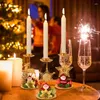Ljusstakar 1 stycke juljärn ljusstake jultomten alk stjärna snöflinga träd diy hem dekor xmas bord prydnad år gåva