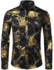 Chemises décontractées pour hommes Chemise de mode Fleurs Impression 3D Bouton de revers Haut à manches longues Vêtements Styles de fête Design Confortable