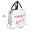 Life Live It Lunch Bag Hot Cold Snacks Insulated Lunch Boxes for Women Children School Work Picnic Food Tote Ctainer 61ba＃