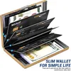 RFID creditcardhouder Stainl Steel Credit Card Wallet Busin Card Holder voor vrouwen Men D4BX#