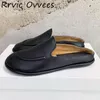 Scarpe casual primaverilo autunno tondo tondo vera pelle vera nonna piatta da donna a colori solidi mules pigri pigri comodi pantofole per vacanze