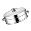 Double Boilers Steamer Grilling Accessories Cookware Stainless Steel Steaming Basket Kitchen Food Multi-functional