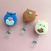 CARTO PANDA HAMSTER CAT BADGE REELS WORK CARD ID HOLDER CLIP ACCORIES KAWAII ANIMALバッジリール女性学生A2PX＃