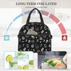 Black Witch Skull Mo Divinati Isolerad lunchpåse Portable Thermal Cooler Bento Box For Women Children School Work Picnic W1HH#