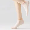 Chaussettes courtes en coton pour femmes, bateau, filles, Harajuku, Tube Simple couleur bonbon