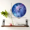 壁の時計芸術的な天の川星星星空モダンな時計ホームオフィスの装飾リビングルームバスルームの装飾ハンギングウォッチ