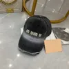 Дизайнерская шляпа Ceanes Baseball Cap вышитая джинсовая спортивная спортивная спортивная и развлекательная защита от солнца.