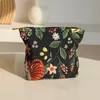 new Small Women's Cosmetic Bag Portable Plant Pattern Small Sanitary Napkin Storage Bag Commuter Coin Key Bag Portable Card c4AD#