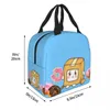 Lankybox Boxy Dut Yalıtımlı Öğle Yemeği Çantası Termal Çanta Yemeği Ctainer Kawaii Carto Sızdır Yemek Kutusu Tote Gıda Çantaları Okulu J4NP#