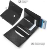 Storage Bags 2024 For Apple Airtag Wallet Men Carbon Fiber Fashion ID Holder Rfid Slim Slide Designer Cardholder