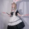 Fornecedra de empregada preta de roupa branca anime Cosplay Sexy Gothic Lolitamiad Dress Kawaii Fairy Uniform Plus Size Lingerie Roupos 240319